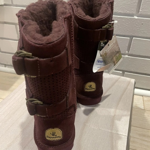 Bearpaw Never Wet Boots Womens 5 Red Wine  Clara Stain Repellent Technology Snow - Picture 3 of 4